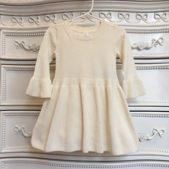 girls ivory sweater dress